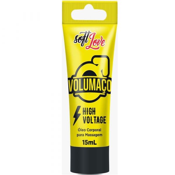 VOLUMAÇO HIGH VOLTAGE GEL ELÉTRICO COM AUMENTO PENIANO 15G SOFT LOVE