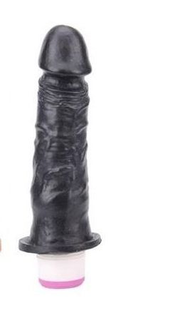 Prótese com Vibrador Interno Black 18 cm x 3,8 cm Ktoy A187