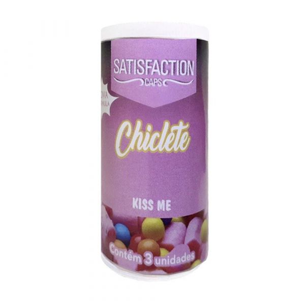 BOLINHA BEIJÁVEL HOT CHICLETE 03 UNIDADES SATISFACTION