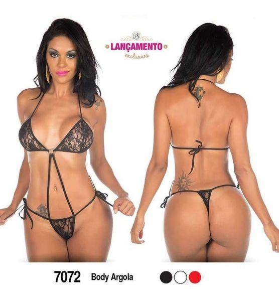 MINI FANTASIA BODY ARGOLA PRETO - PIMENTA SEXY