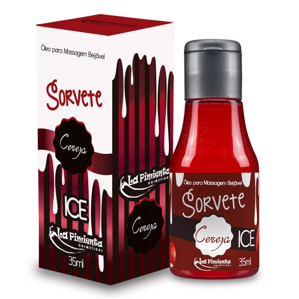 GEL COMESTÍVEL SORVETE CEREJA ICE 35ML LA PIMIENTA