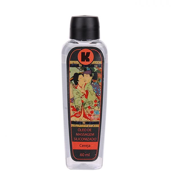 ÓLEO DE MASSAGEM SILICONIZADO 60ML - CEREJA