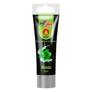 LUBRIFICANTE  HOT BEIJÁVEL MENTA 15ML SOFT LOVE