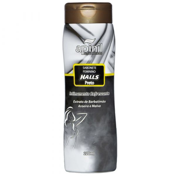 SABONETE ÍNTIMO REFRESCANTE AROMATIZADO HALLS PRETO 220ML APNIL