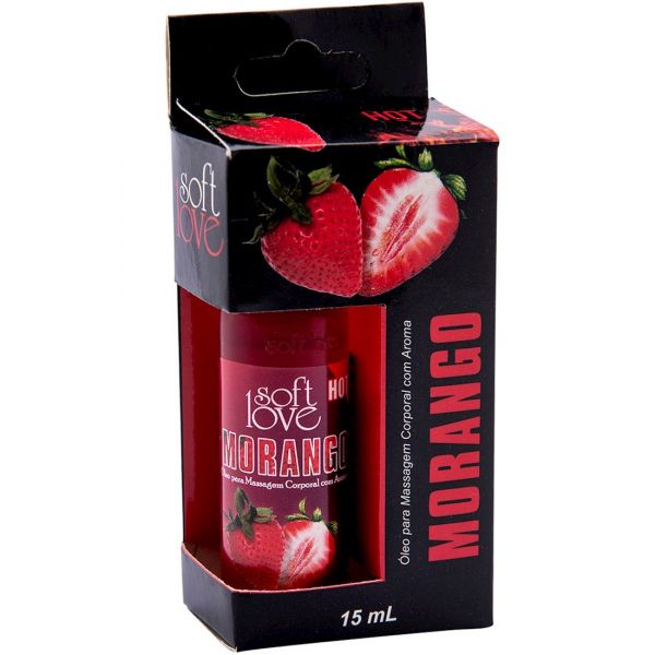 GEL AROMATIZANTE HOT MORANGO SOFT LOVE 15ml